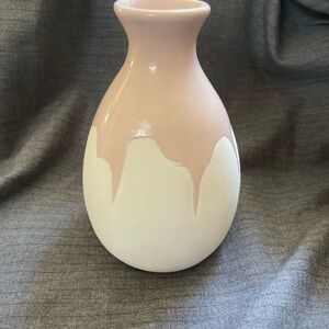 Isaac Mizrahi Pink and White Accent Vase
